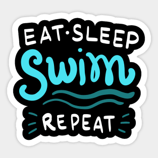 Eat Sleep Swim Repeat Swimmer Sticker